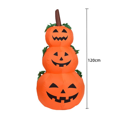 2.4m Big Halloween Inflatable Ghost Holding Pumpkin Street Signs Decoration Tricks or Treats Halloween