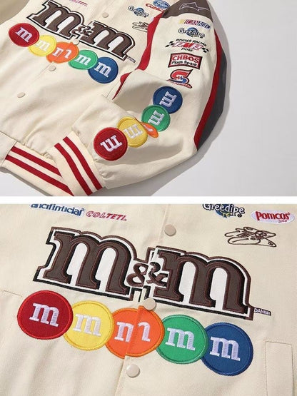 Autumn Winter Women's Embroidery Thin Baseball Racing Jacket Men Female Coat Outerwear Plus Size Long Sleeve Clothing