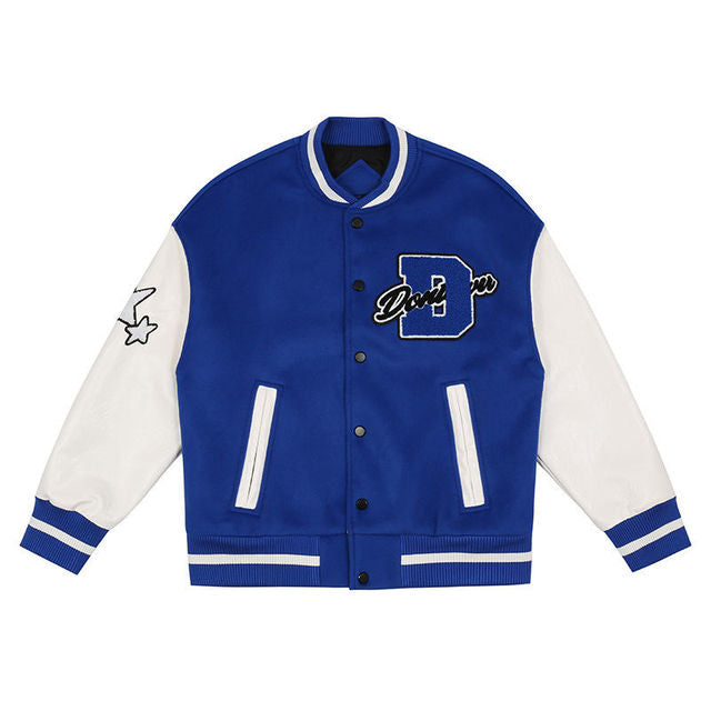 Éadaí sráide litir ricamo giacca moto uomo Chaquetas Hombre Hip Hop Cotone Vintage Coppie primavera giacca da Baseball Unisex