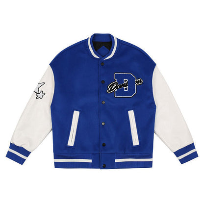 Éadaí sráide litir ricamo giacca moto uomo Chaquetas Hombre Hip Hop Cotone Vintage Coppie primavera giacca da Baseball Unisex