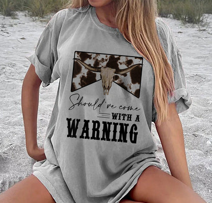 Should've Come With A Warning T-shirt, Country Music Shirt, Southern Tee, Music Festival Tee, Rodeo Shirt, Western Cowboy Tee, Country Shirt