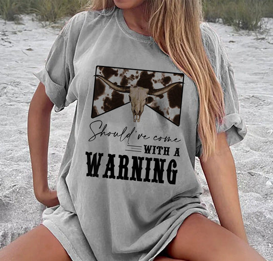 Should've Come With A Warning T-shirt, Country Music Shirt, Southern Tee, Music Festival Tee, Rodeo Shirt, Western Cowboy Tee, Country Shirt