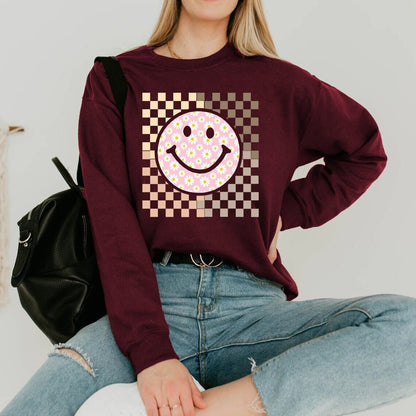 Léine Aghaidh Aoibh gháire, Tléine Aghaidh Smile Retro, Léine Aghaidh Sean-aoibh gháire, Léine Bronntanas Grafach, Léine Gleoite Smile, Léine Aghaidh Shona, Bronntanas Aeistéitiúil