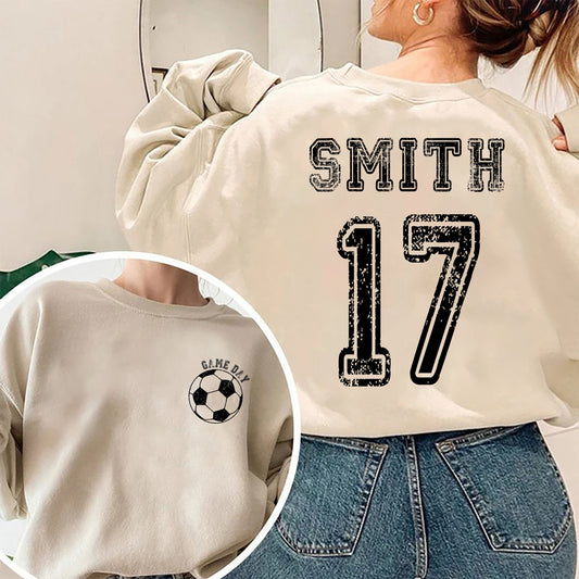 Soccer Sweatshirt, Soccer Mom Shirt, Soccer Unisex Trendy Shirt, Custom Soccer Mom Shirt, Custom Name and Number Soccer Shirt, Soccer Lovers