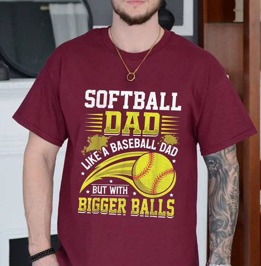 Is maith le Daid Liathróid Bog, Daidí Baseball Ach Le Liathróidí Níos Mó Léine Tí, Léine Dhaid Liathróid Bog, T-Léinte Daid Baseball, Bronntanas Do Dhaid