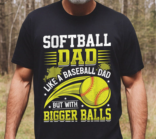 Ball Soft Daid Cosúil le Baseball Ach Le Liathróidí Níos Mó T-Léine Lae na nAithreacha, T-léine Dhaid Softball, Léine Dhaid Liathróid Bog, Bronntanas Do Dhaid, Léine Lae Cluiche