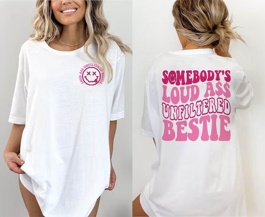 Léine Bestie Neamhscagtha Neamhscagtha Somebody's Ass, Geansaí Bestie Asal Ard Gan Scagadh, Léine Trendy, Léine Coitianta, Bronntanas Léine Cara is Fearr