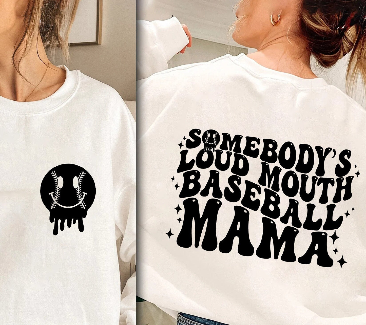 Somebody's Loud Mouth Baseball Mama Sweatshirt, Sports Mom Sweatshirt, Baseball Mom, Softball Mom Shirt, Funny Gift For Mom, Mothers Day