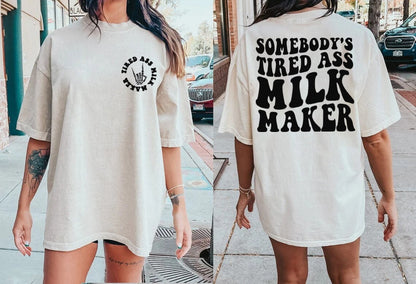 Léine Déantóra Bainne Asal Tuirseach Duine éigin, Geansaí, Cochaillín, Déantóir Bainne, Léine Beathú Cíche, Tae Cloch Mhíle ar Chothú Cíche, Beathú Cíche Breisithe