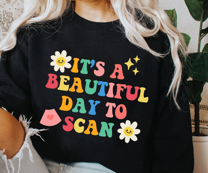 Sonographer Groovy Boho Ultrasound Tech Student Sweatshirt, It's A Beautiful Day To Scan Shirt, Nurse Tee Shirt, Nursing School Student