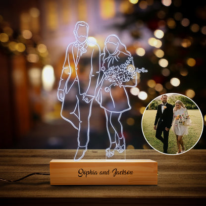 Personalized 3D Photo Lamp Gift, Photo Engraving, Lamp Night light, Wedding Gift, Mother's Day gifts, BFF Gift, Gift for Her