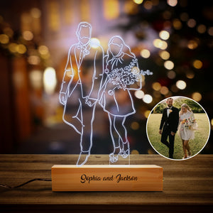 Personalized 3D Photo Lamp Gift, Photo Engraving, Lamp Night light, Wedding Gift, Mother's Day gifts, BFF Gift, Gift for Her