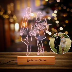 Personalized 3D Photo Lamp Gift, Photo Engraving, Lamp Night light, Wedding Gift, Mother's Day gifts, BFF Gift, Gift for Her