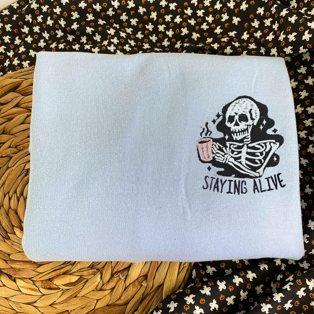 Geansaí Bróidnéireachta Cat Dubh nó Hoodie, Bronntanas Cat Dubh