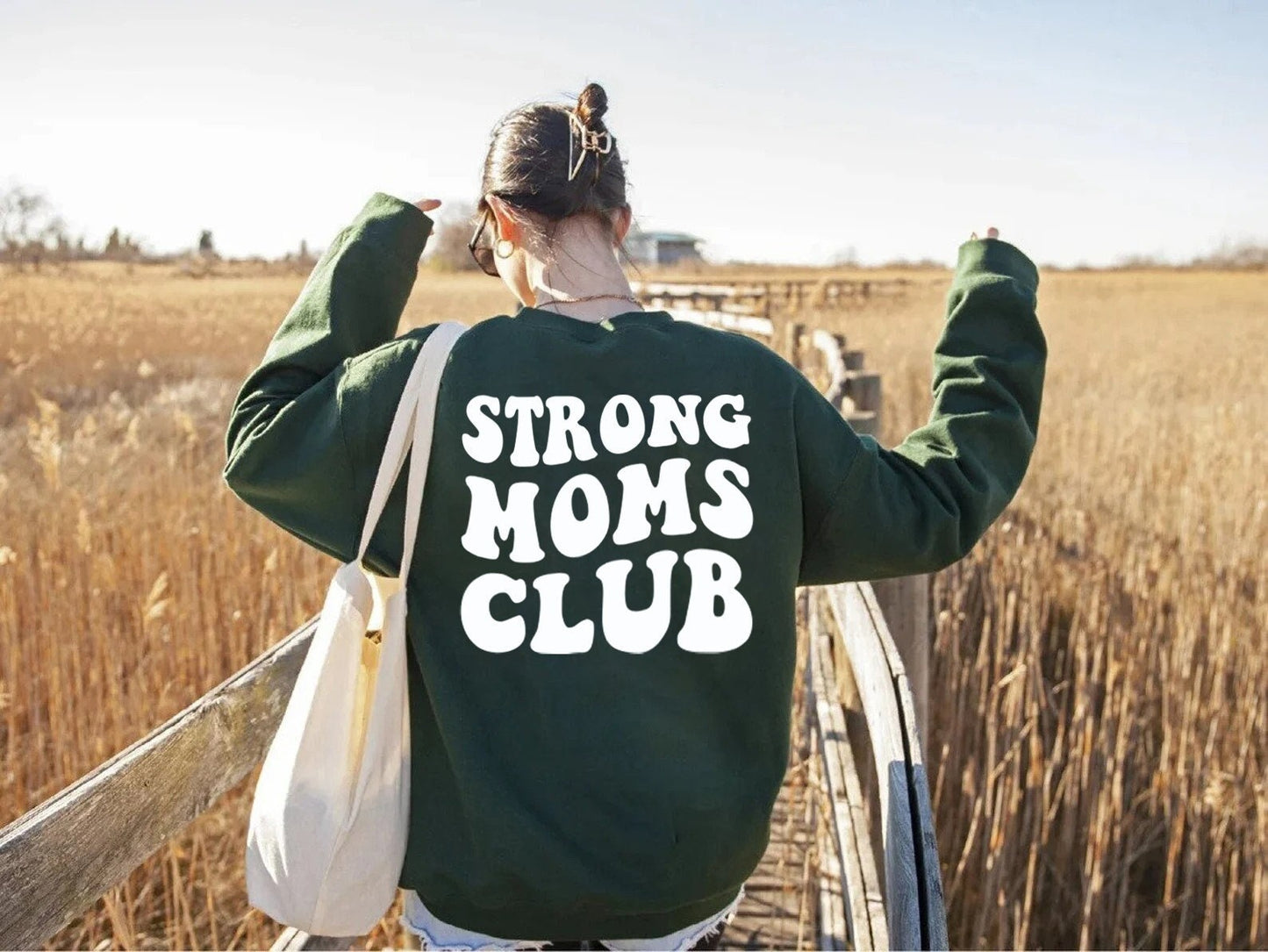 Geansaí geansaí Club Moms Láidir, Geansaí Mam, Bronntanas do Mhamaí, Bronntanas Lá na Máithreacha, Sweatshirt club Moms, geansaí Mamaí, léine Mam, mama