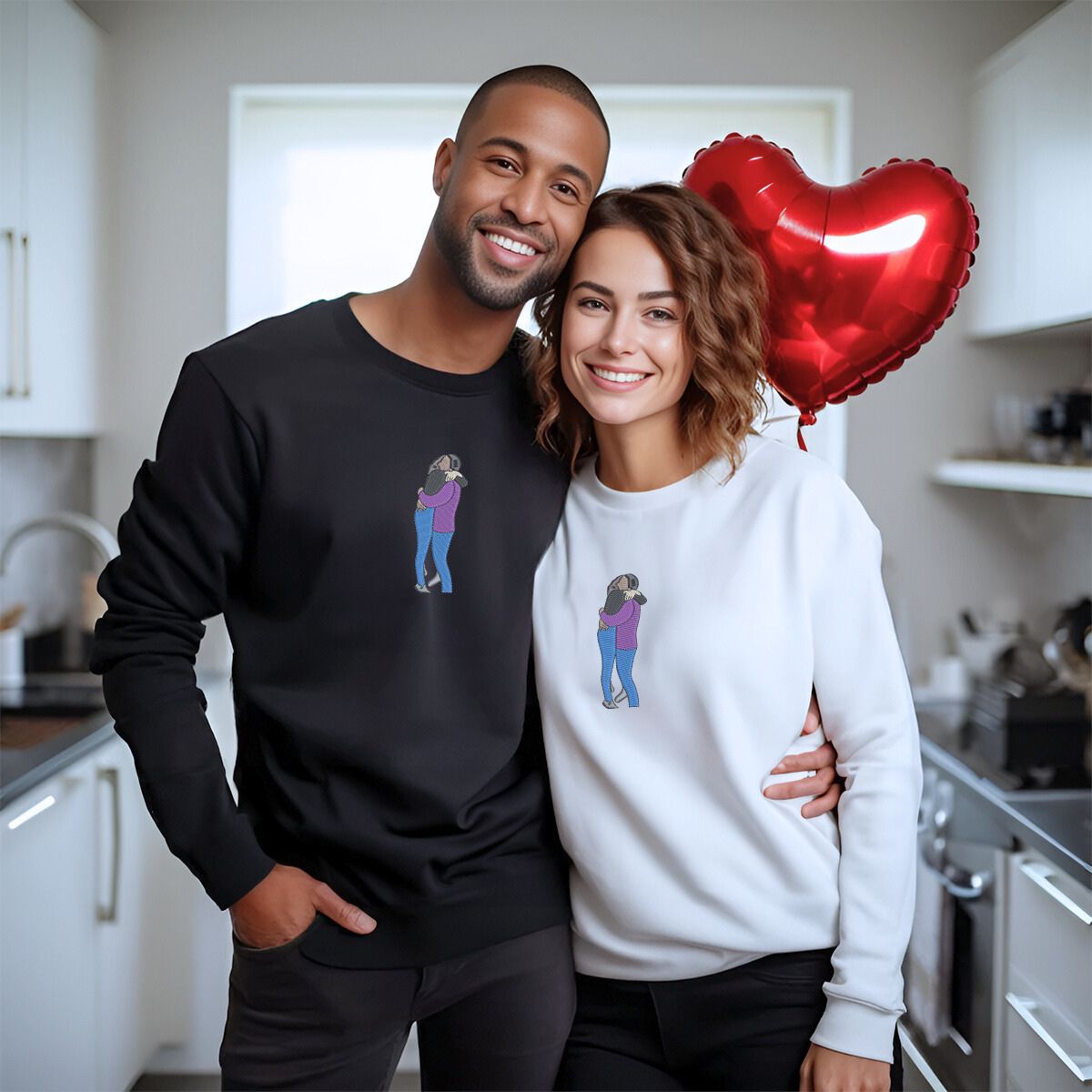 Staffordshire Bull Terrier Sweatshirt or Hoodie, Custom Embroidered Gift from Photo Name