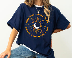 The Great North American Total Solar Eclipse April 8 2024 Shirt, Solar Eclipse 2024 Shirt, Solar Eclipse Astronomy Shirt, Eclipse Event Tee
