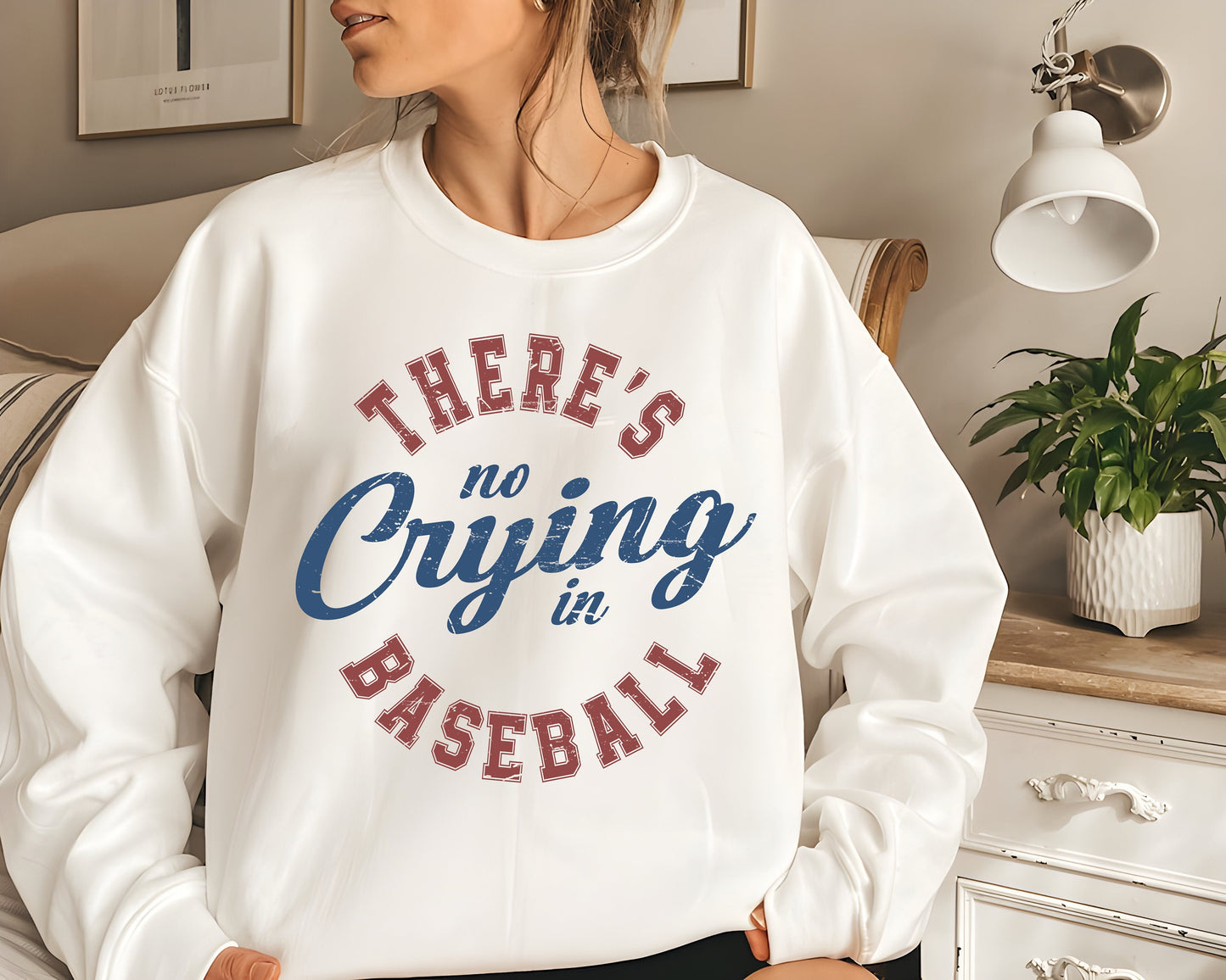 There's No Crying In Baseball Sweatshirt, Baseball Mom Shirt, Baseball Mama Shirt, Baseball Tees, Funny Baseball Shirt, Baseball Coach Shirt