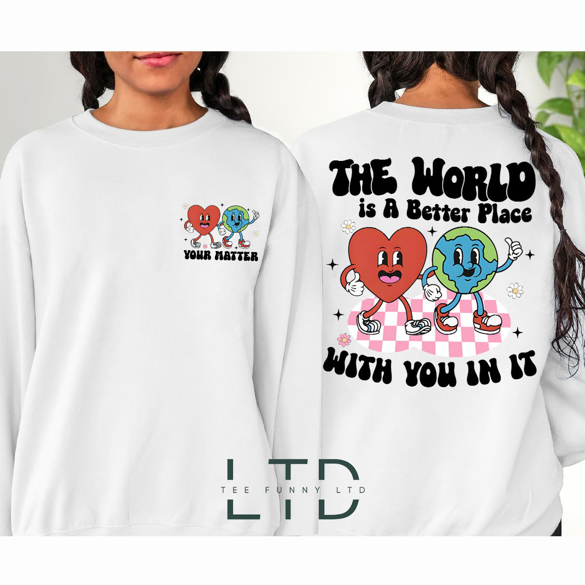 The World Is A Better Place With You In It Hoodie,Anxiety Shirt,Teacher Shirt,Psychologist Shirt,Mental Health Awareness,Counselor Gift