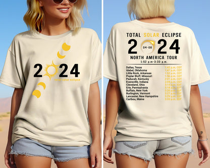 Total Solar Eclipse 2024 Shirt,Double-Sided Sweatshirt,April 8th 2024 Shirt,Eclipse Event 2024 Shirt,Celestial Shirt, Gift for Eclipse Lover