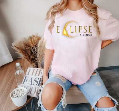 Total Solar Eclipse Twice In A Lifetime 2024 Shirt,April 8 2024 Sweatshirt,USA Map,Path of Totality Tee,Spring America Eclipse Souvenir Gift