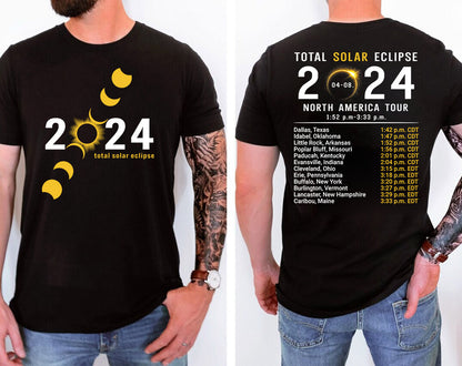Total Solar Eclipse 2024 Shirt,Double-Sided Sweatshirt,April 8th 2024 Shirt,Eclipse Event 2024 Shirt,Celestial Shirt, Gift for Eclipse Lover