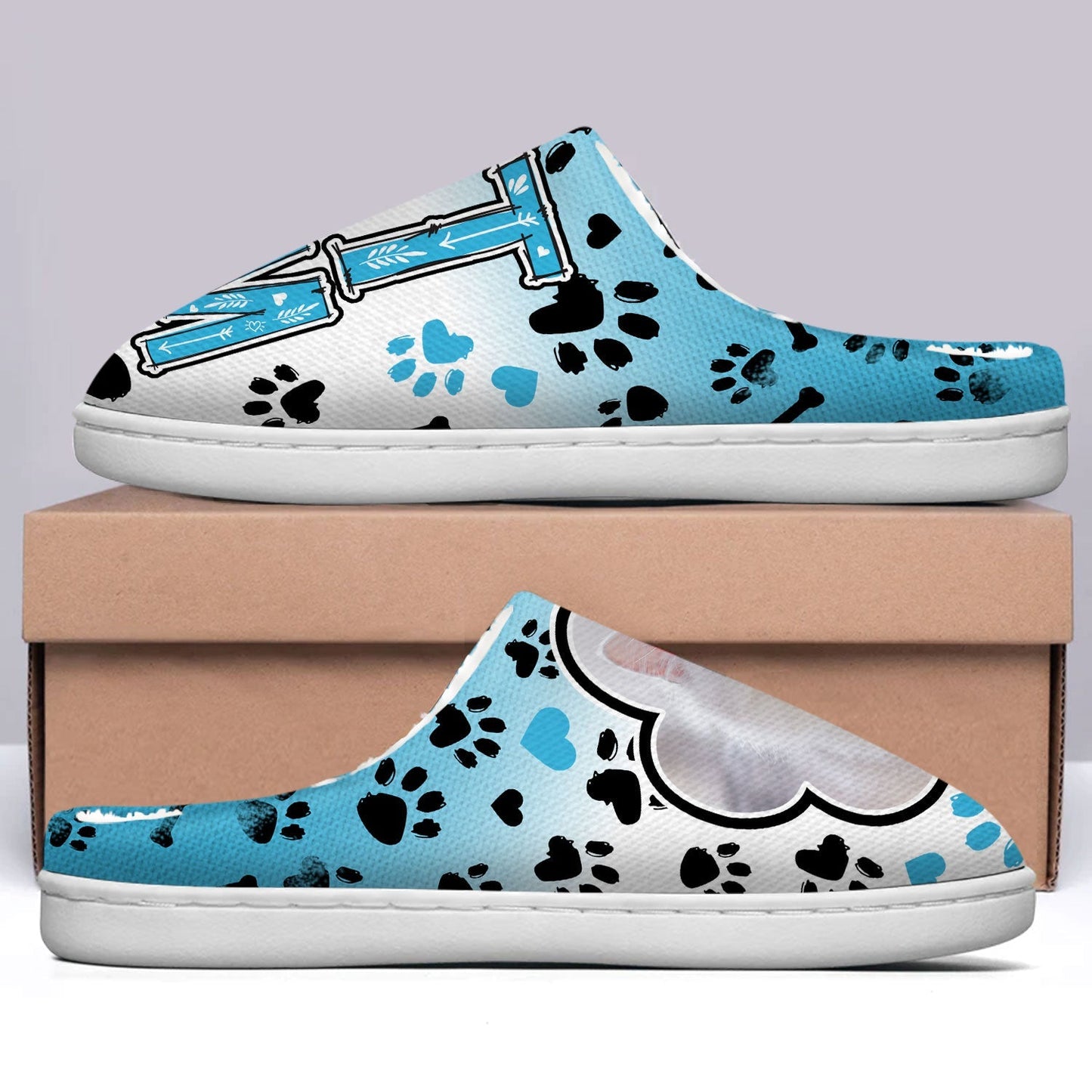 Custom Photo Dog Mom, Cat Mum, Fur Mama - Gift For Pet Lover, Women Who Love Dogs & Cats - Personalized Fluffy Slippers