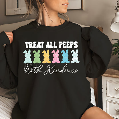 Treat all peeps with kindness sweatshirt, Easter Teacher Shirt, Teacher T-Shirt, Teacher Tee, Peeps T-Shirt, Easter Shirt, Gift for Teacher