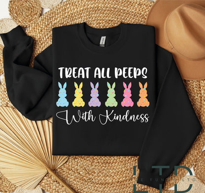 Caitheamh gach píp le léine cineálta, Tee Múinteora, Léine Peeps, T-léine Múinteora, Léine Cásca, Léine Múinteora Cásca, Bronntanas don Mhúinteoir