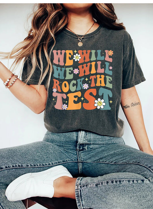 Test Day Shirt, Teacher Shirt Test Day, We Will Rock The Test Shirt, Staar Test Squad, State Testing, School Test, Teacher Graduation Shirt