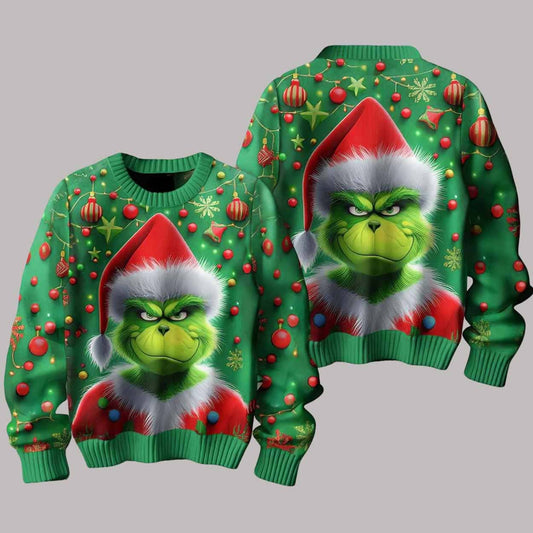 The Grnch Grumpy Angry Happy In Ugly Christmas Sweater