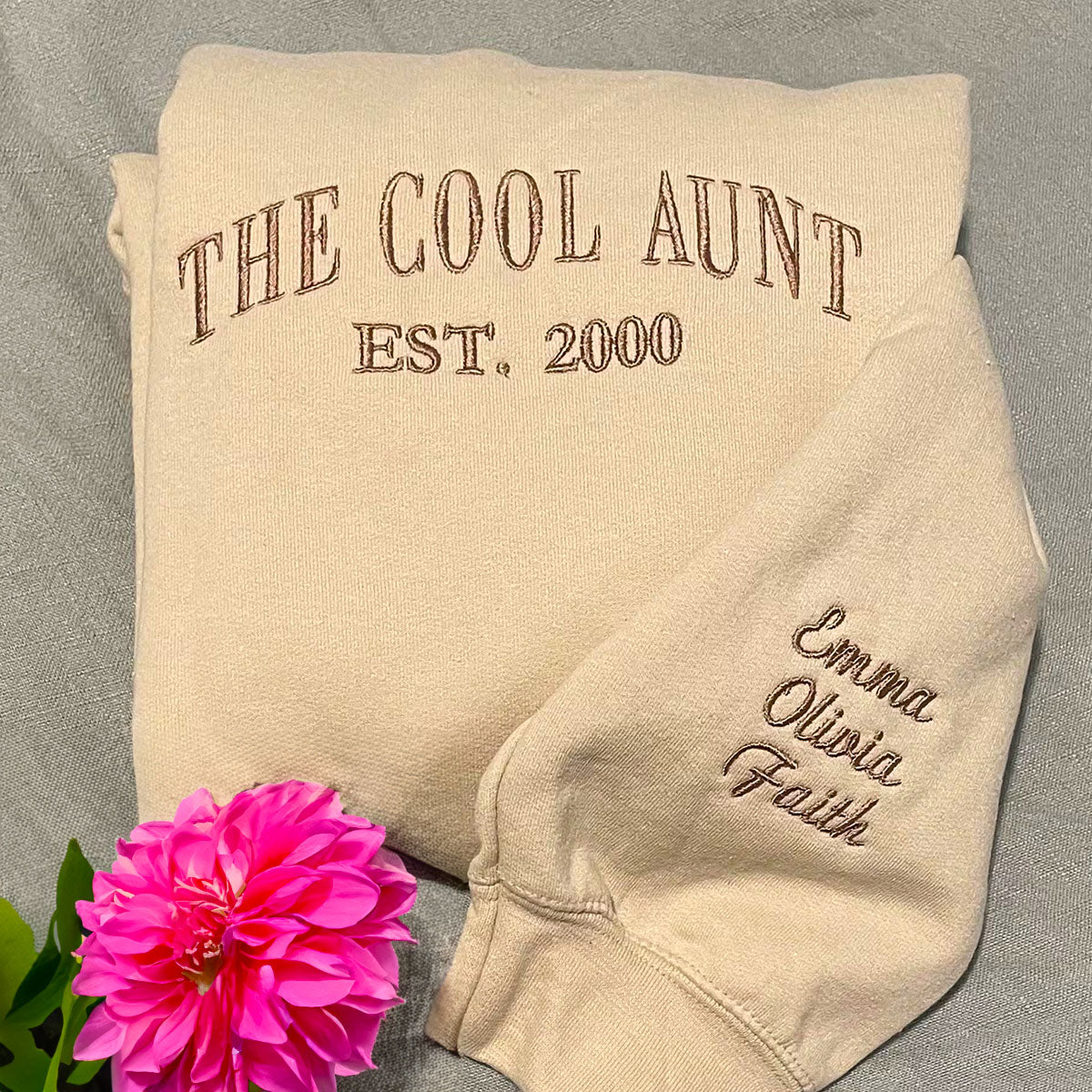 The Cool Dad SweatshirtHoodie with Custom Embroidered Est. Year Became Father