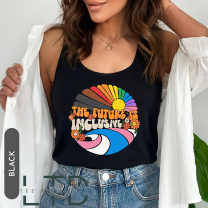 Tá an Todhchaí Cuimsitheach Léine Lgbt, TShirt Trans Pride, Léinte Bród Aeracha, Léine Rainbow, Mí Bród Sona, Comhionannas Inscne