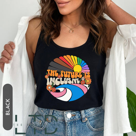 Tá an Todhchaí Cuimsitheach Léine Lgbt, TShirt Trans Pride, Léinte Bród Aeracha, Léine Rainbow, Mí Bród Sona, Comhionannas Inscne