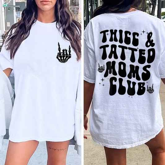 Thicc and Tatted Moms Club Shirt, Thicc Moms Club, Tatted Moms Club Shirt, Tattooed Mom, Thicc Mom, Trendy Mom Shirt, Moms Club Sweatshirt