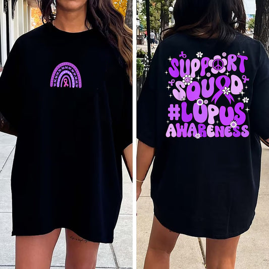 Trending T-Shirt, Support Squad Lupus Awareness Shirt, Lupus Warrior Shirt, Lupus Survivor Gift, In May We Wear Purple, Purple Ribbon Shirt