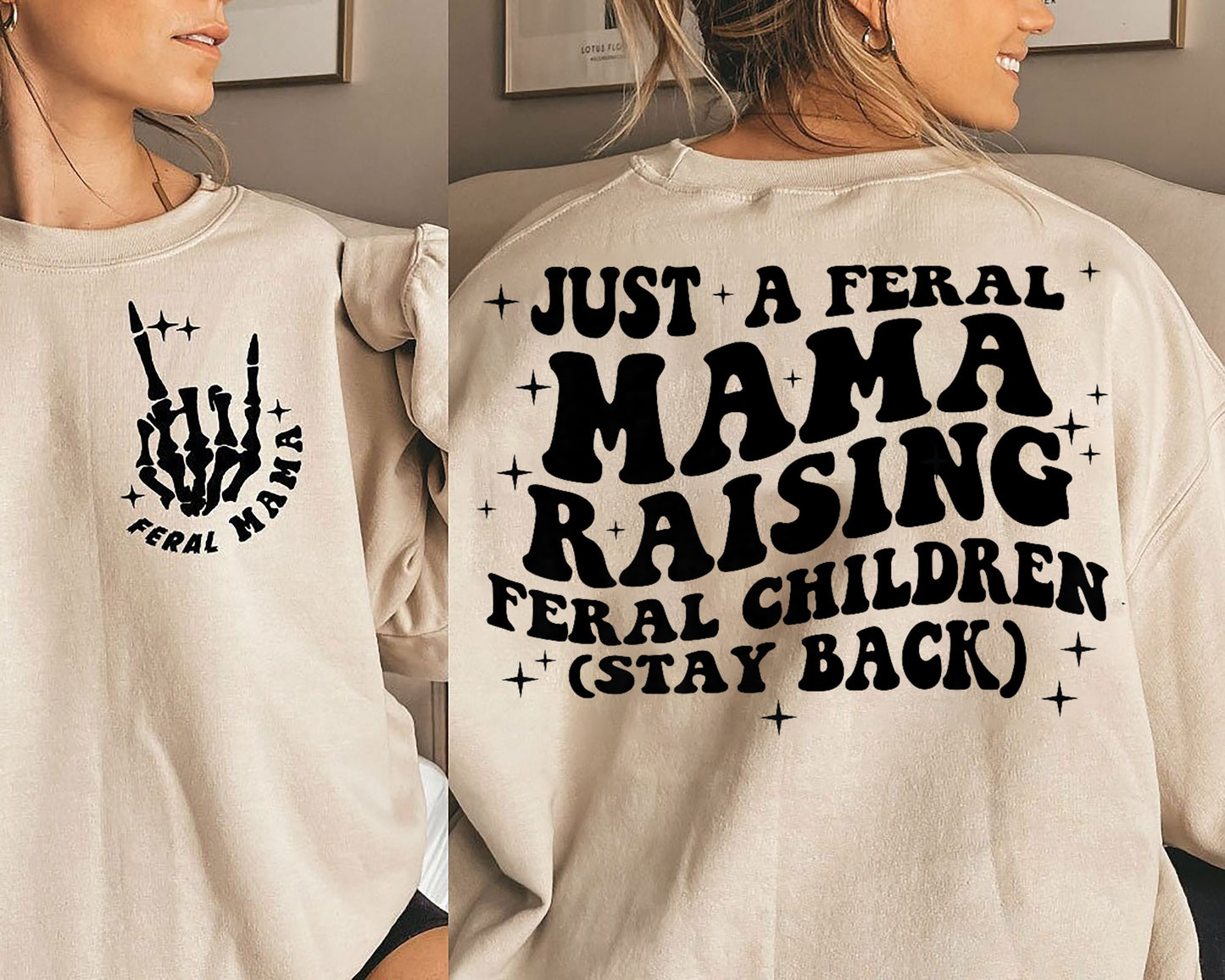 Trendy Mama Shirt, Just A Feral Mama Raising Feral Children, Mom Life Shirt, Best Mom Ever Gift For Mom Mother's Day Gift Shirt, Mom Shirt