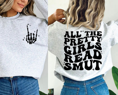 Trendy Reading Shirt, All The Pretty Girls Read Smut Shirt, Reading Shirt, Book Lover Shirt, Book Quotes, Library Teacher, Teacher Gift Tee