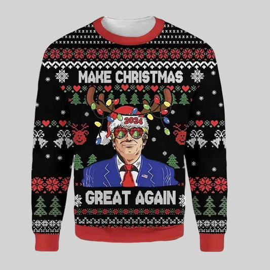 Trump 2024 Make Christmas Great Again Ugly Christmas Sweater