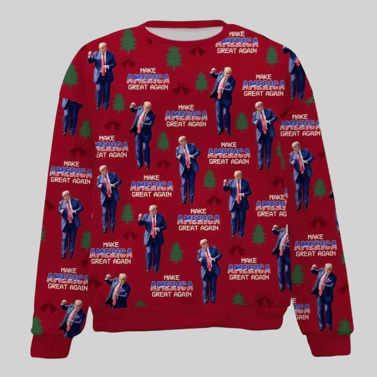 Trump Dances Make Christmas Great Again Ugly Christmas Sweater