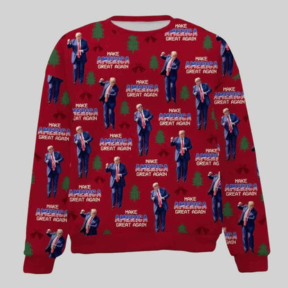 Trump Dances Make Christmas Great Again Ugly Christmas Sweater