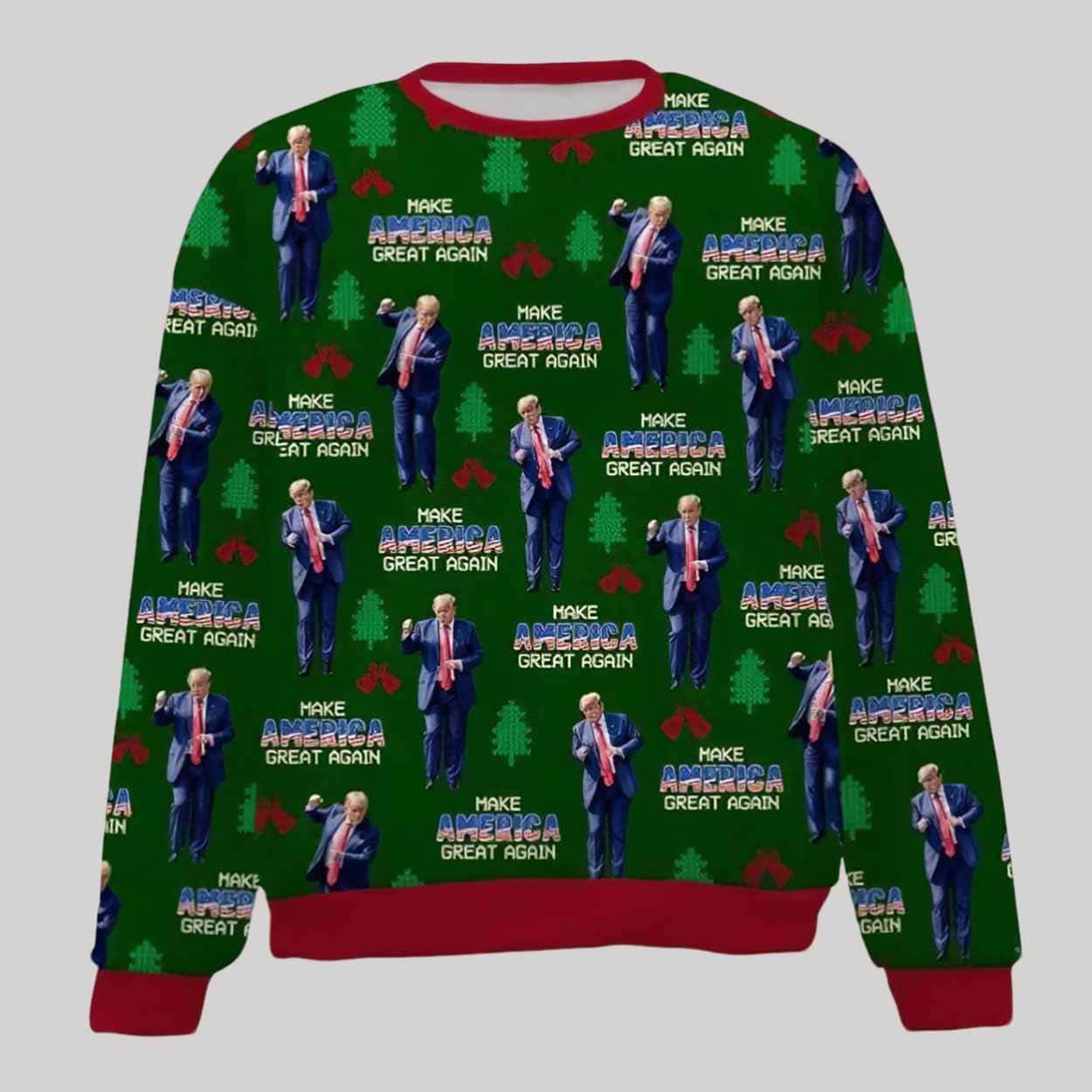 Trump Dances Make Christmas Great Again Ugly Christmas Sweater