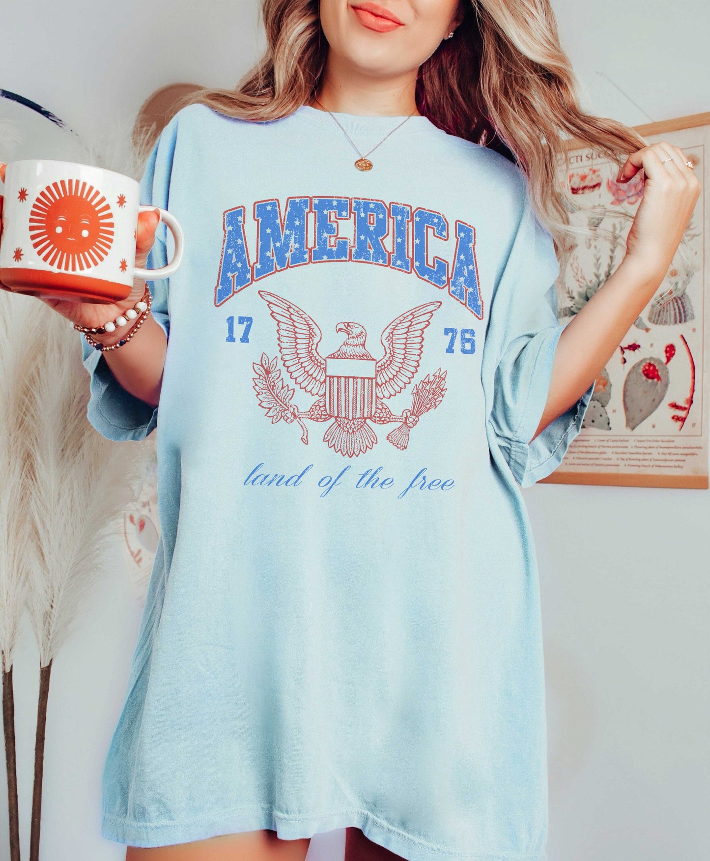 USA Tee Shirt, Summer BBQ T-shirt, Red White And Blue, America Tee,  Women's 4th Of July, Fourth Of July Shirt T-shirt, 1776 Tee