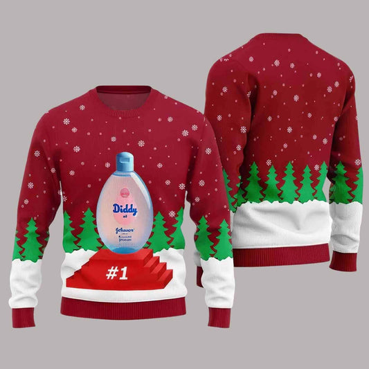 Unique Diddy Oil Gift 2024 Ugly Christmas Sweater