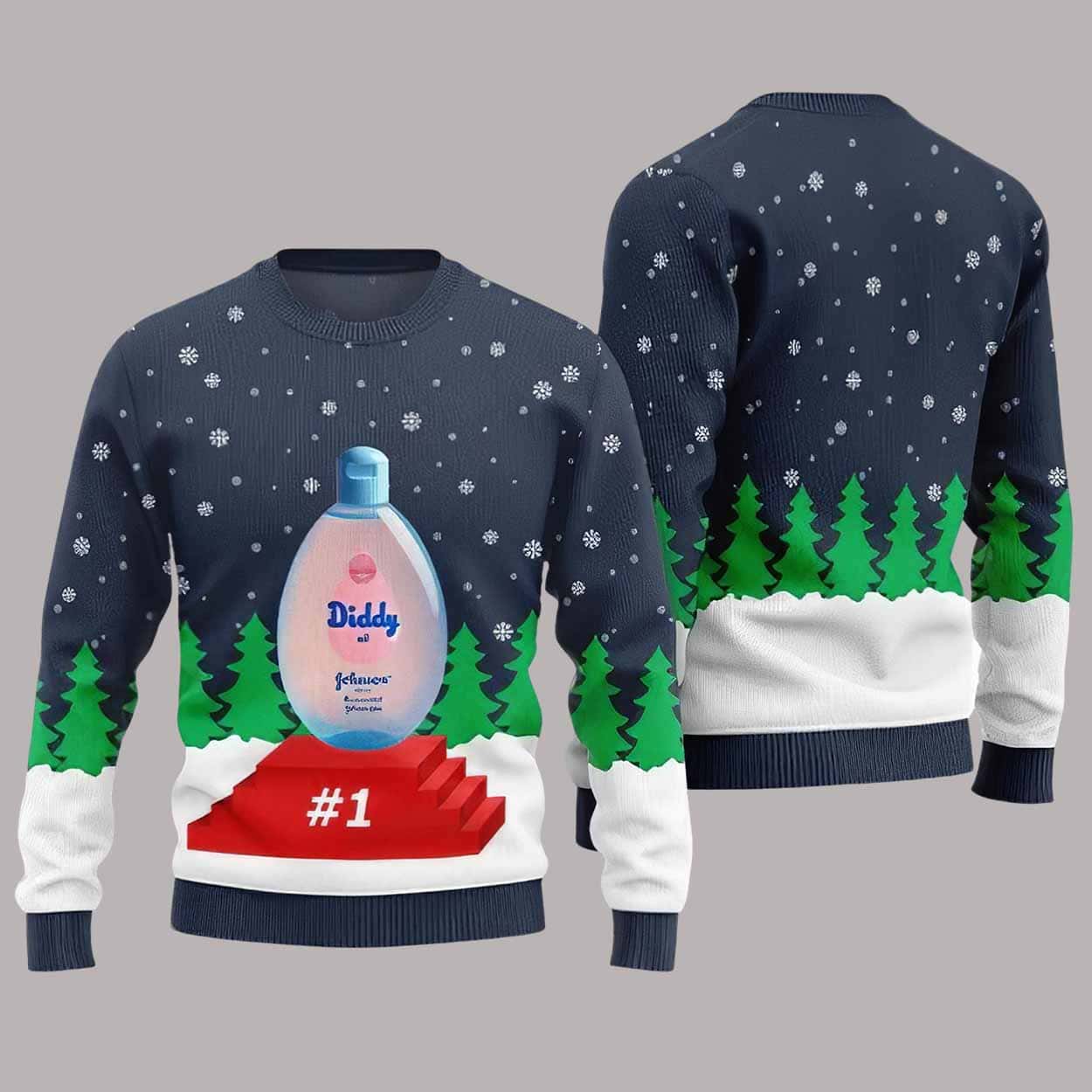 Unique Diddy Oil Gift 2024 Ugly Christmas Sweater