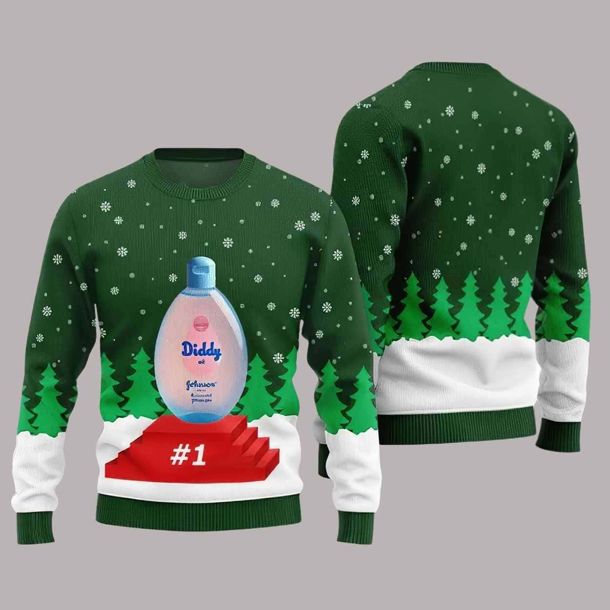 Unique Diddy Oil Gift 2024 Ugly Christmas Sweater