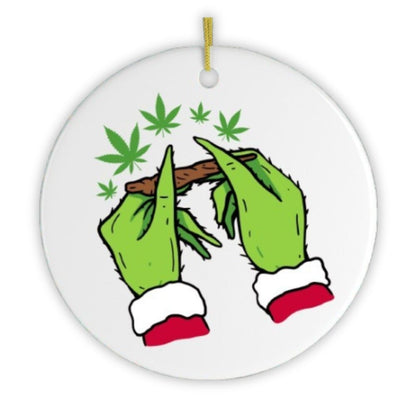 Rolling Blunt Weed Christmas Ornament