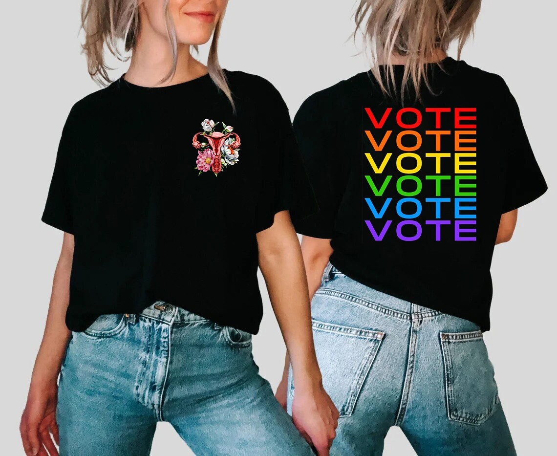 Léine Vóta, Léine Leabhar Toirmisc, Tí Ceart Atáirgthe, Léinte BLM, Léine Gníomhachtaithe Polaitíochta, Pro Roe V Wade, Tléinte Toghcháin, bronntanas LGBTQ