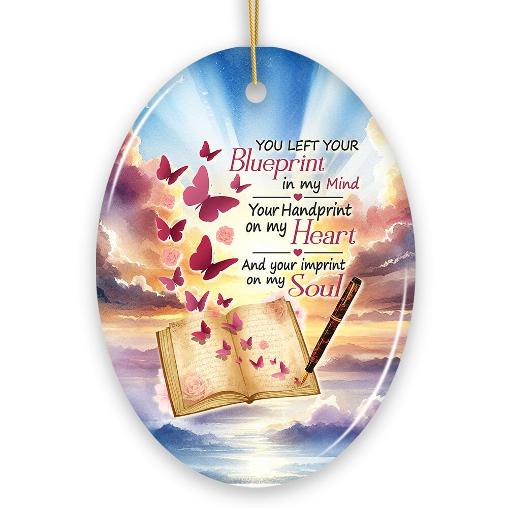 Blueprint in Mind, Heart and Soul Ornament, Heavenly Christmas Memorial Gift