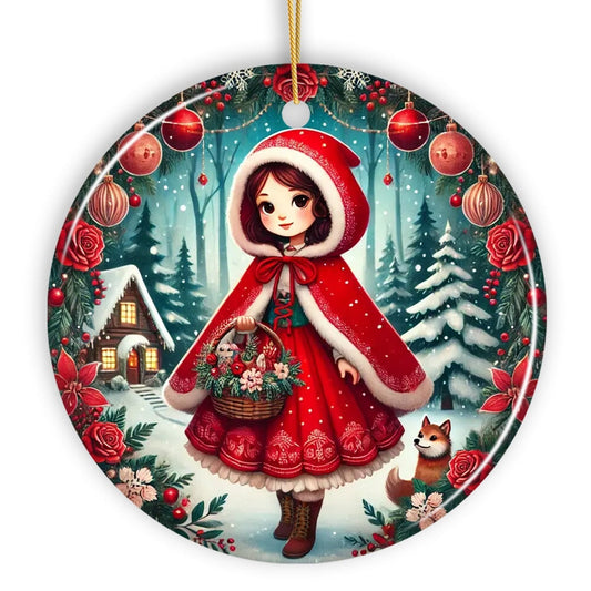 Red Riding Hood Christmas Ornament, Beautiful Fairytale Princess Christmas Gift and Decor